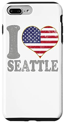 iPhone 7 Plus8 Plus Seattle Washington American Flag Proud July 4th Gift Case
