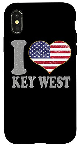 iPhone XXS Key West Florida American Flag Proud July 4th Gift Case