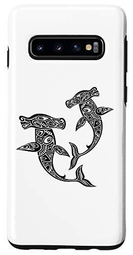 Galaxy S10 Hawaiian Hammerhead Shark Maori Tattoo Polynesia Heritage Case