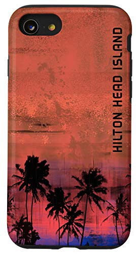 iPhone SE 2020  7  8 Hilton Head Island South Carolina Beach Palm Tree Sunset Case