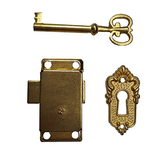 Bronze Small Brass Gold Plated Taro Cabinet Lock Iron Cabinet Door Locker Cupboard Door Lock Spring Door Lock (Brass)