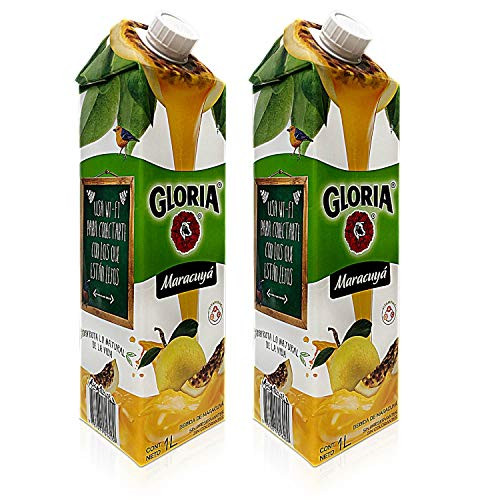 GLORIA Jugo de Maracuya 1 lt_ - 2 Pack_  Passion Fruit Maracuya Nectar 33_8 Fl_ oz_ - 2 Pack_