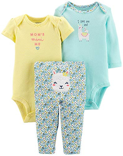 Carters Baby Girls 3-Piece Little Character Set MintYellow Llama 9 Months