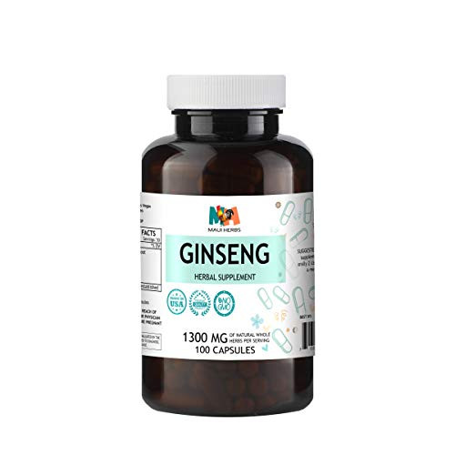 Ginseng 100 Capsules 1300 mg per Serving Korean Red Ginseng Root Panax Ginseng Ginseng 100 Capsules 1300 mg per Serving Korean Red Ginseng Root Panax Ginseng