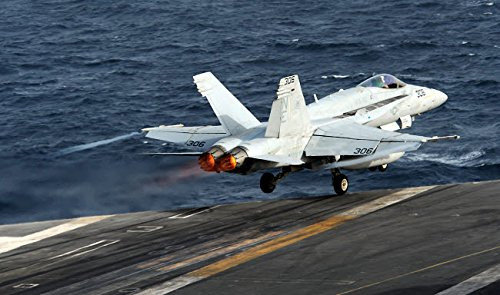 Posterazzi Poster Print Collection an Fa-18C Hornet Launches from the Flight Deck of of Uss Abraham Lincoln Stocktrek Images 17 x 11 Multicolored