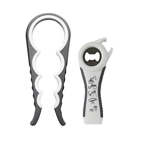 Ohderii Jar Can Opener - Twist Off Jar Bottle Lid Grippers - Ergonomic Bottle Opener for Seniors, Elders & Arthritis Sufferers Multi Kitchen Tool
