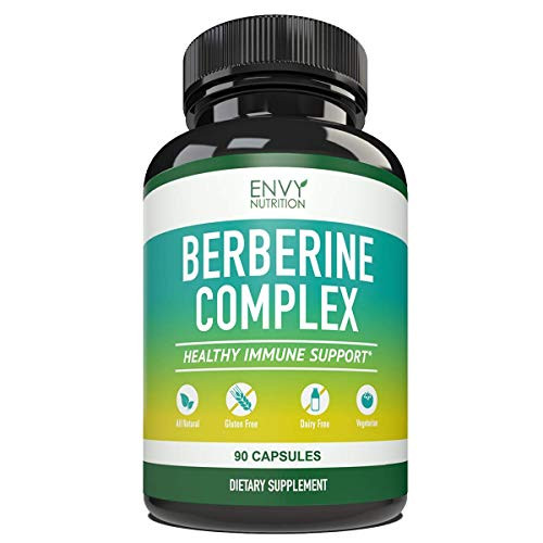 Berberine Complex Supplement - Supports Healthy Blood Sugar Level Heart Health Immune System and Weight Loss - 90 Capsules