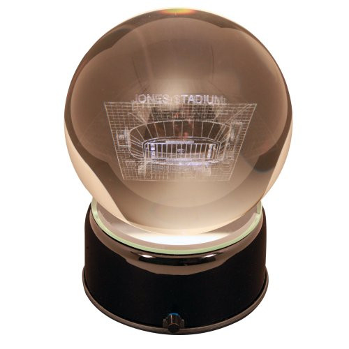 NCAA Texas Tech Red Raiders Jones Stadium Etched Lit Musical Turning Crystal Ball