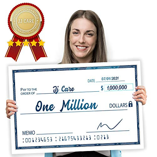 Upgraded Dry Erase 16 x 24 Oversize Giant Check - Large Fake Checks - Big Blank Presentation Check - Reusable Giant Checks for Charity Donation Lottery Raffle Novelty Fundraiser Pack of 1