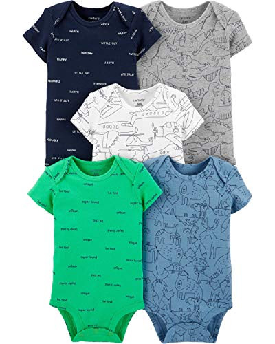Carters Baby Boys 5 Pack Bodysuit Set Airplane 12 Months