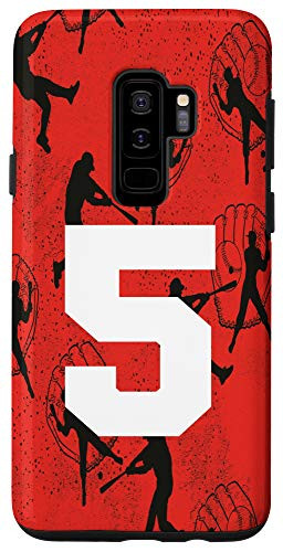 Galaxy S9 Baseball Case White Number 5 Five Case