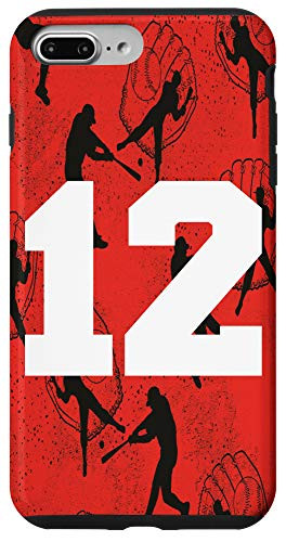 iPhone 7 Plus8 Plus Baseball Case White Number 12 Twelve Case