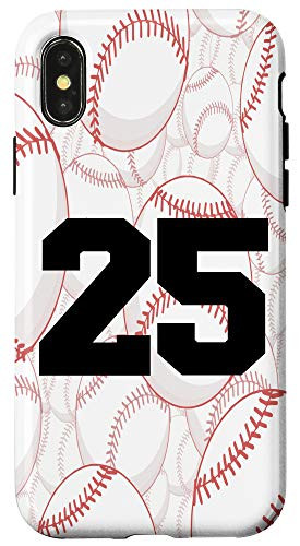 iPhone XXS Baseball Case Number 25 Twenty Five Case