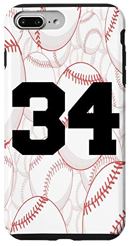 iPhone 7 Plus8 Plus Baseball Case Number 34 Thirty Four Case