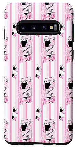 Galaxy S10 Pink Coffee Cups Good Morning Coral Case