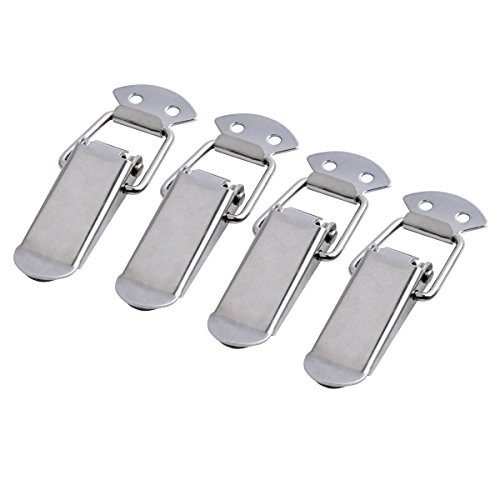 Accessbuy Stainless Steel Spring Loaded Toggle Latch Catch Clamp Clip for Trunk, Case, Box, and Chest with 4 Pack，90mm Overall Length