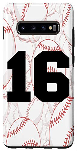 Galaxy S10 Baseball Case Number 16 Sixteen Case