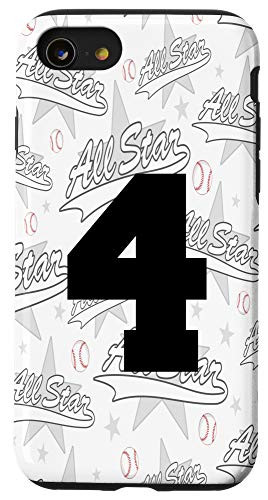 iPhone SE 2020  7  8 Baseball Case Number 4 Four Gift Case