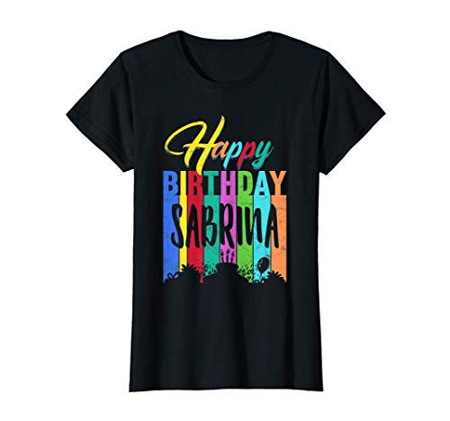 Happy Birthday Sabrina Personalized Name Gift Custom B-day T-Shirt