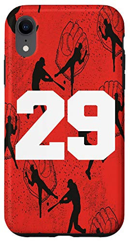 iPhone XR Baseball Case White Number 29 Twenty Nine Case