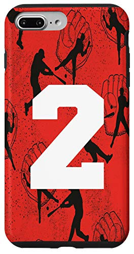 iPhone 7 Plus8 Plus Baseball Case White Number 2 Two Case