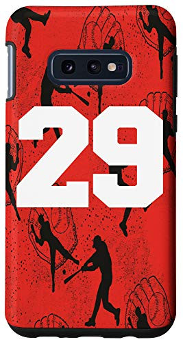 Galaxy S10e Baseball Case White Number 29 Twenty Nine Case