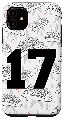 iPhone 11 Baseball Case Number 17 Seventeen Gift Case