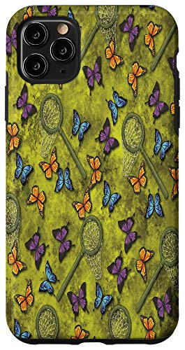 iPhone 11 Pro Max Butterflies Decor Print Vintage Net Outdoors Camping Case
