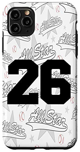 iPhone 11 Pro Max Baseball Case Number 26 Twenty Six Gift Case