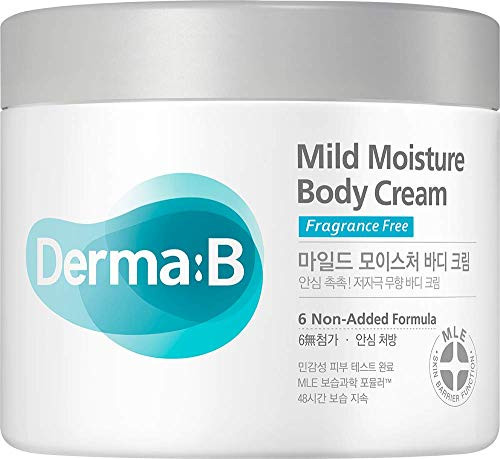 Derma B Mild Moisture Body Cream 430ml 14_54 Fl Oz  DermaB  K-Beauty  Fragrance Free Body Cream