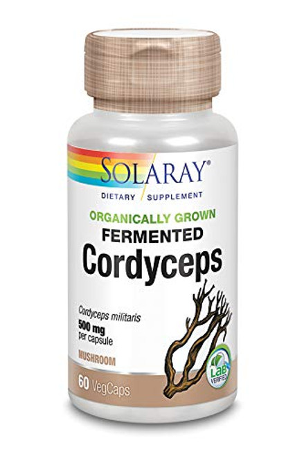 Solaray Cordyceps Mushroom Organically Grown Veg Cap Btl-Plastic  60ct