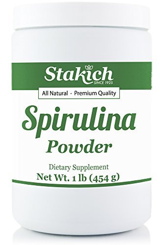 Stakich Spirulina Powder 1 Pound - USDA Organic Pure All Natural