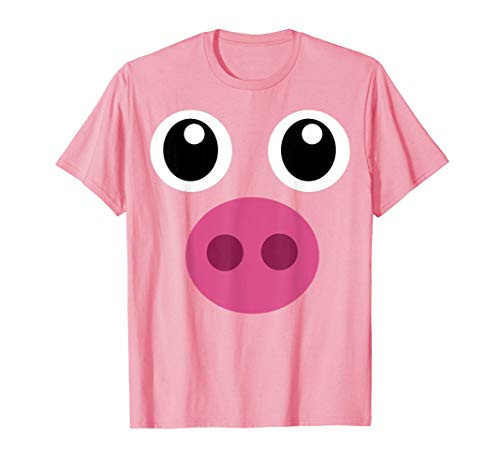 Funny Pig Face Shirt Swine Halloween Costume Gift T-Shirt