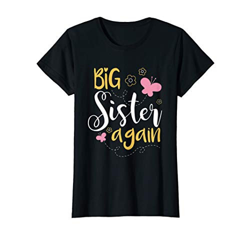 Big sister again T-shirt - Sibling older daughter shirt gift Big sister again T-shirt - Sibling older daughter shirt gift