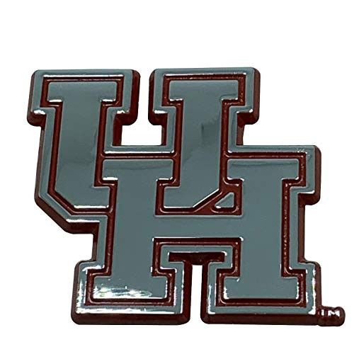 University of Houston Cougars Metal Auto Emblem - Several Available Logo wred Trim