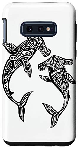 Galaxy S10e Hammerhead Shark Tribal Polynesian Vintage Pattern Ocean Case
