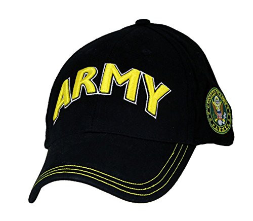 U_S_ Army 3D text cap with Army logo on side_ Black