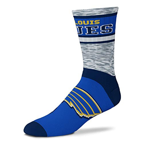 For Bare Feet St_ Louis Blues Double Deuce Gray Knit Socks