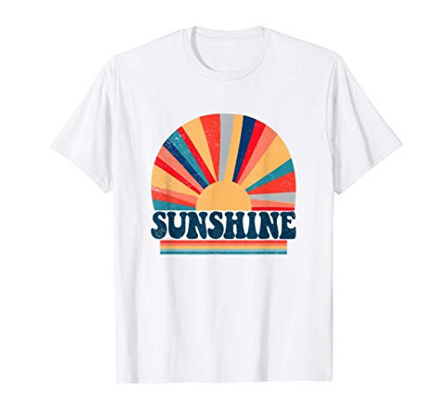 Retro 70s Style Hippie Sunshine Vintage Peace   Love T-Shirt