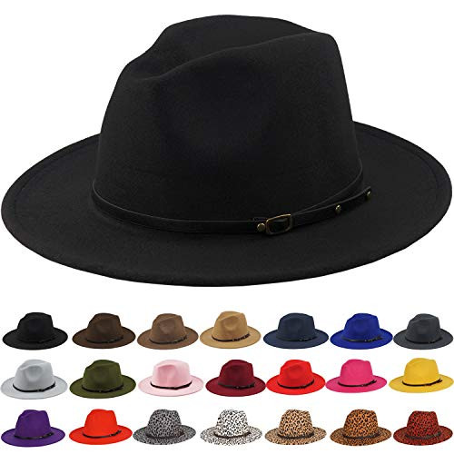 Womens Belt Buckle Fedora Hat Classic Wide Brim Floppy Panama Hat Belt Buckle Wool Fedora Hat Xmas Womens Belt Buckle Fedora Hat Classic Wide Brim Floppy Panama Hat Belt Buckle Wool Fedora Hat Xmas