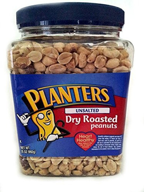 Planters Unsalted Dry Roasted Peanuts 35 Ounce