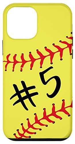 iPhone 12 mini Softball Player 5 Jersey Number Back No 5 Sports Gift Case