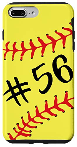 iPhone 7 Plus8 Plus Softball Player 56 Jersey Back No 56 Number Sport Gift Case