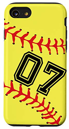 iPhone SE 2020  7  8 Softball Player 07 Jersey No 07 Number Ball Sport Gift Idea Case