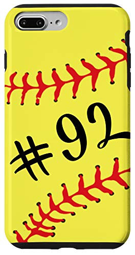 iPhone 7 Plus8 Plus Softball Player 92 Jersey No 92 Uniform Number Ball Gift Case