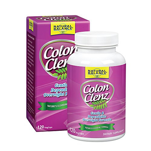 Natural Balance Colon Clenz  Herbal Colon Cleanse   Detox Supplement  Gentle   Dependable Overnight Formula 120 Count