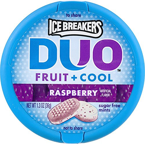 Ice Breakers Duo Raspberry Mints 1_3-Ounce Puck