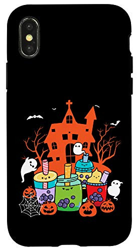 iPhone XXS Bubble Tea Cups Boba Flavors - Cute Spooky Funny Halloween Case