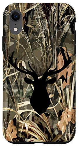 iPhone XR Camouflage American Deer Head Silhouette Camo Hunting Gift Case