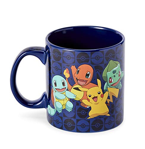 Pokemon Original Generation One Starters Coffee Mug  Pikachu Charmander Bulbasaur   Squirtle  Ceramic Build